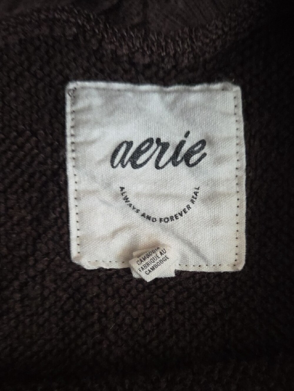 aerie Wide-Leg Lounge Pants in Dark Brown. Medium Top. Small Bottoms. - Picture 4 of 4